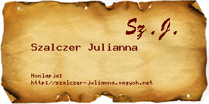 Szalczer Julianna névjegykártya