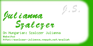 julianna szalczer business card